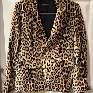 Generation Love Black and Tan Leopard Print Blazer